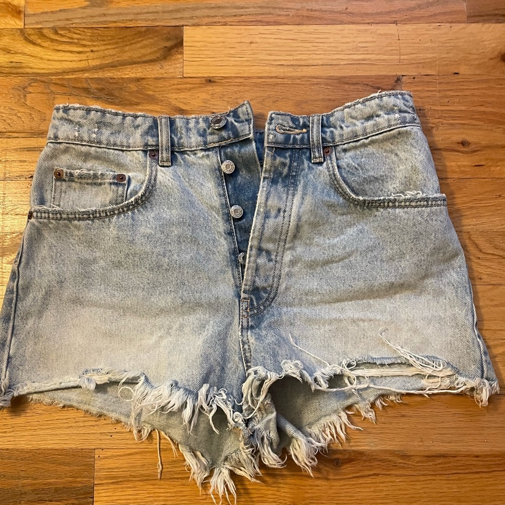 Zara High-Rise Denim Short Size 6